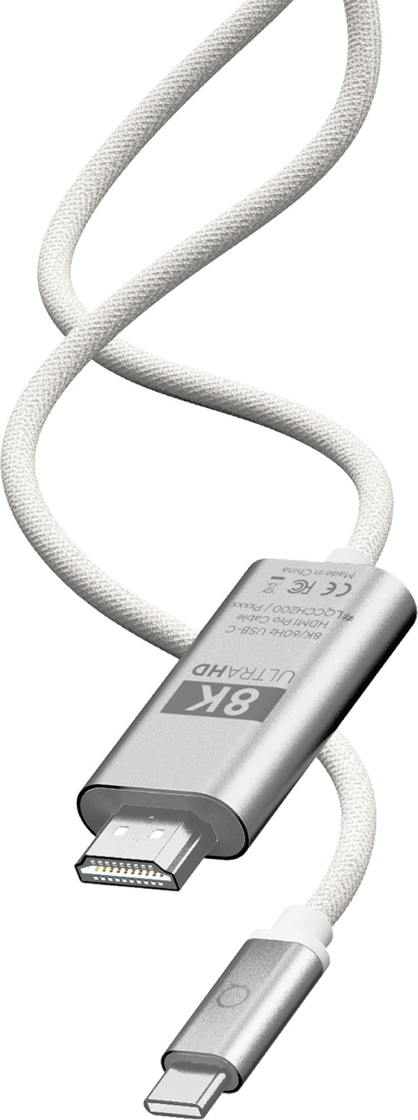 LinQ Connects Pro USB-C naar HDMI Kabel, Grijs, 2 Meter