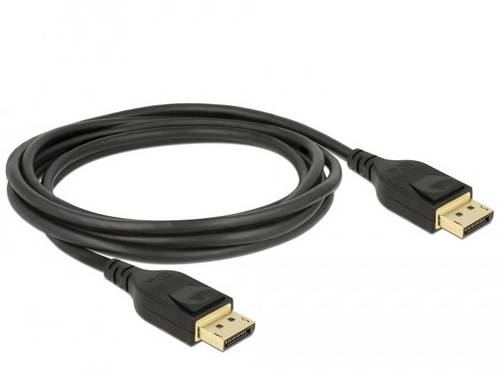 Delock DisplayPort Anschlusskabel DisplayPort Stecker 2m Schwarz 85660 vergoldete Steckkontakte, verdrillt, dreifach geschirmt