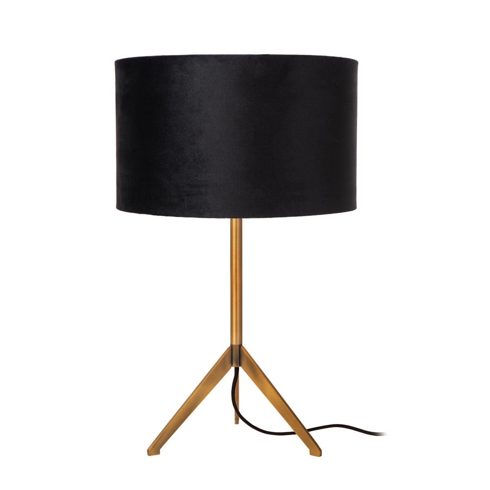 Lucide Tripod tafellamp Tondo goud met zwarte kap - 45590/81/02