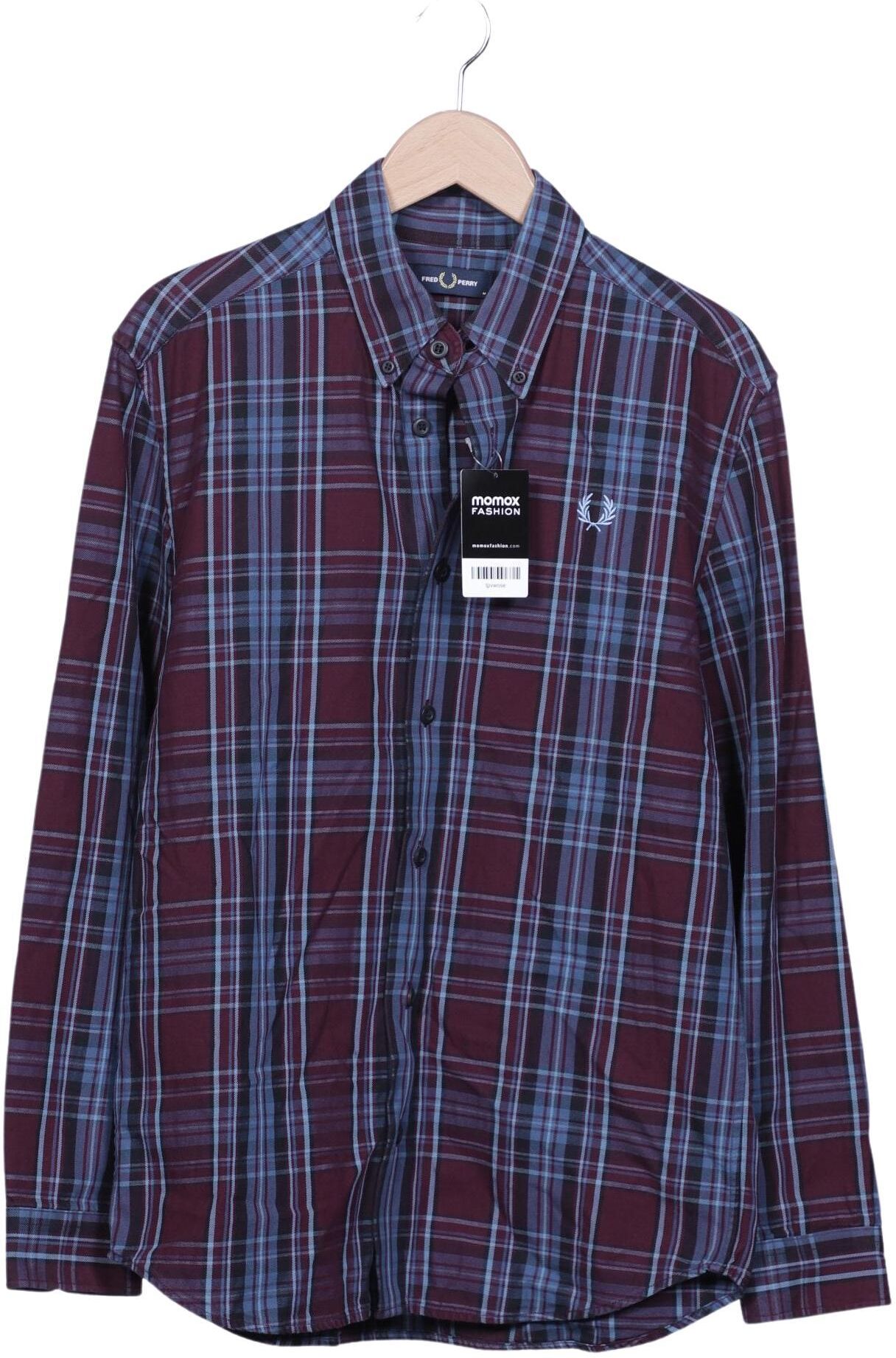 Fred Perry Herren Hemd, Mehrfarbig, Gr. M, Baumwolle - Second Hand