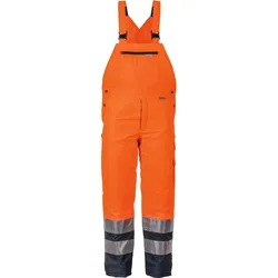 Warnschutz Winter-Latzhose "KONTRAST" - L - orange/marine
