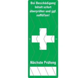 Sicherheitssiegel Erste Hilfe, Haftpapier, ablösbar, 25x65mm, 36/Heft