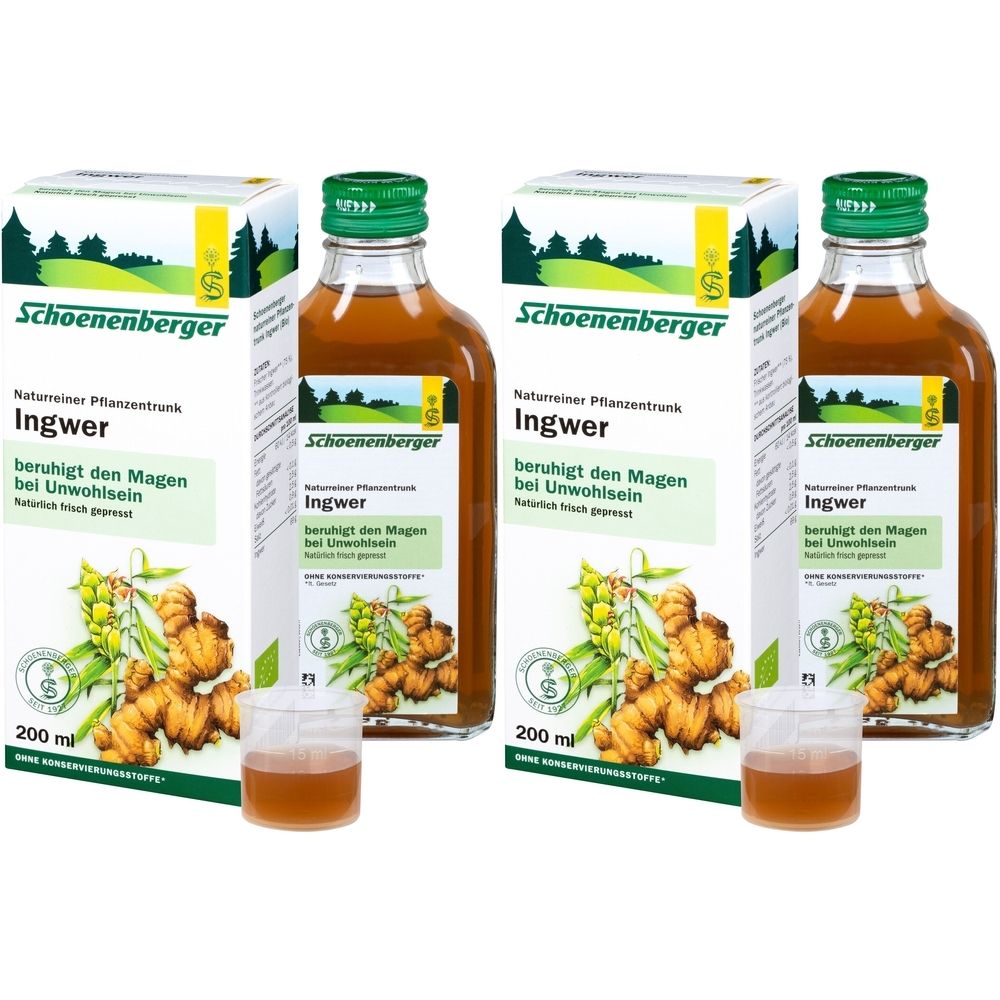 Ingwer Pfltrunk Schoenenb Bio 2x 2x200 ml Saft