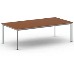 Konferenztisch PRIMO INVITATION 240x120 cm, graues Metallgestell, Kirschbaum