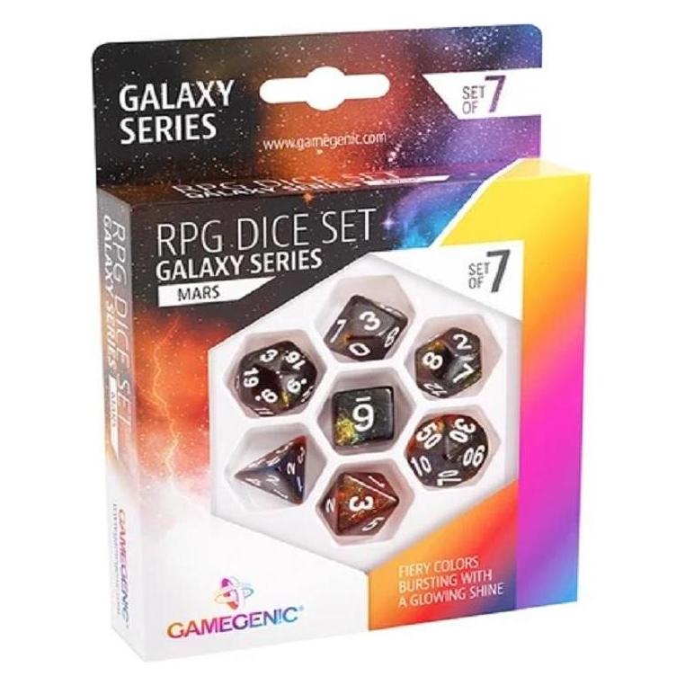 Gamegenic Set de 7 Dés Jdr - Galaxy Series : Mars (GGS50015)