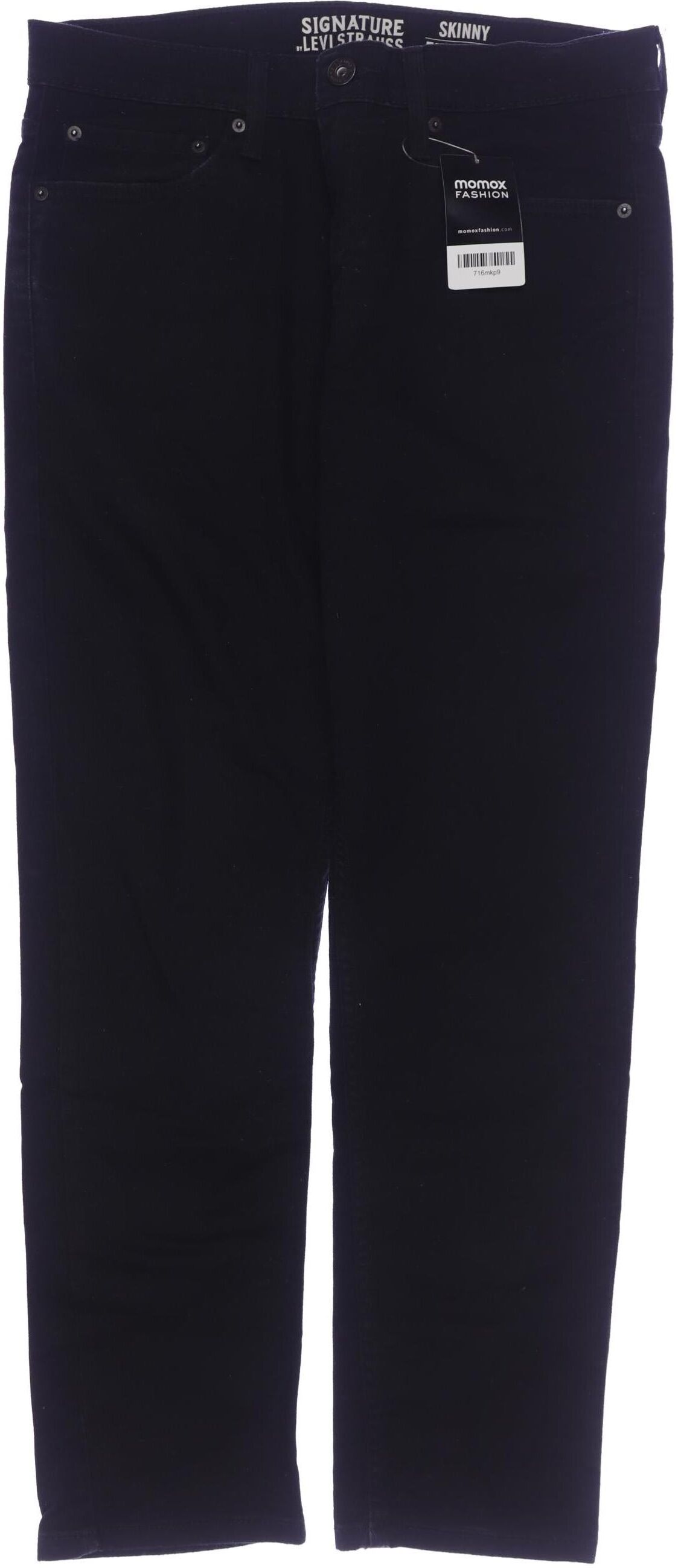 Signature by Levi Strauss & Co. Herren Jeans, Schwarz, Gr. W32, Elasthan / Baumwolle - Second Hand