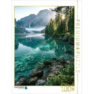 CALVENDO Puzzle Pragser Wildsee, Italien - Sommer Sonnenlicht | 1000 Teile Lege-Größe 64x48cm Foto-Puzzle für glückliche Stunden, von , Calvendo
