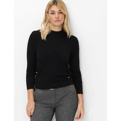 Rollkragenpullover BRAX "Style LEA", Damen, Gr. 34, schwarz, Strick, 72% Viskose, 28% Polyamid, Pullover Rollkragenpullover, Easy Knit: Pullover im Viskosemix