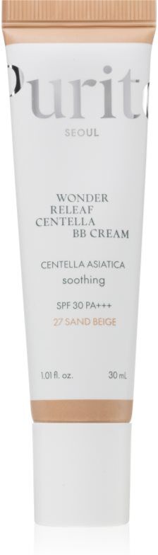 Purito Wonder Releaf Centella BB Cream brightening BB cream with soothing effect shade 27 Sand Beige 30 ml