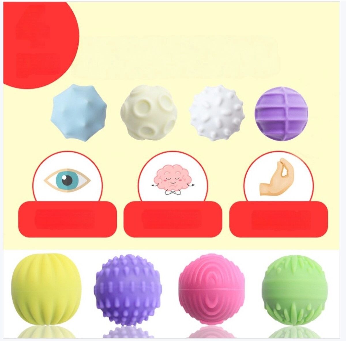 INF Silikon-Magnet-Stresskugeln (4er-Pack) – Tragbare, leise taktile Fidget- und Finger-Massage-Würfel