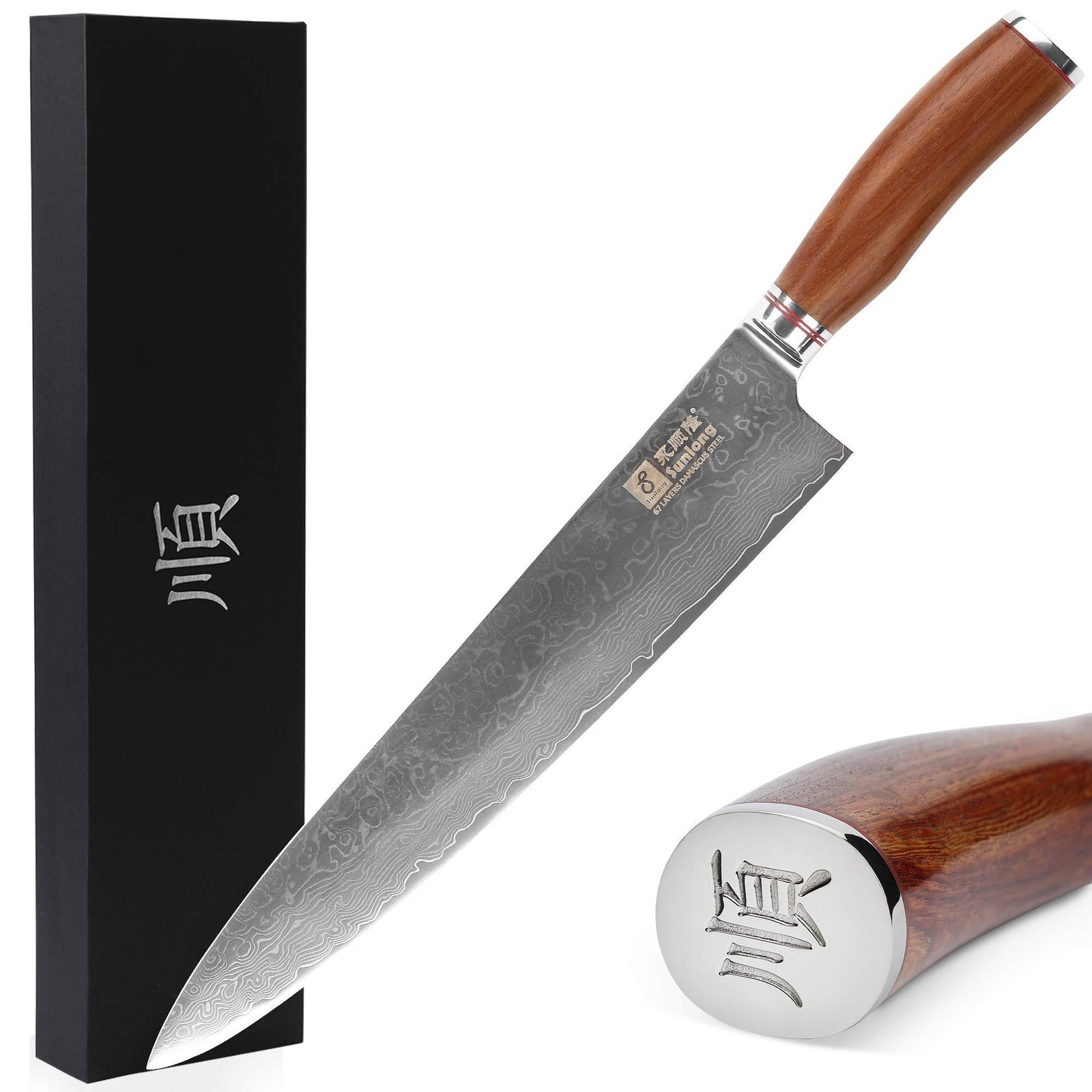 Professioneel Japans damaststalen koksmes van 12 inch