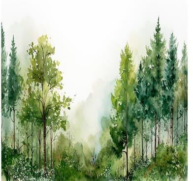 Veer Decor Watercolor Grove Wall Mural