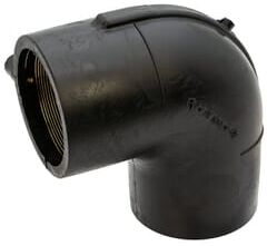 Radius Universal 90mm Black MDPE Electrofusion Equal Elbow