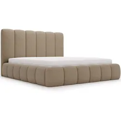 POLSTERBETT Imperial 180x200 Bouclé-Stoff Braun