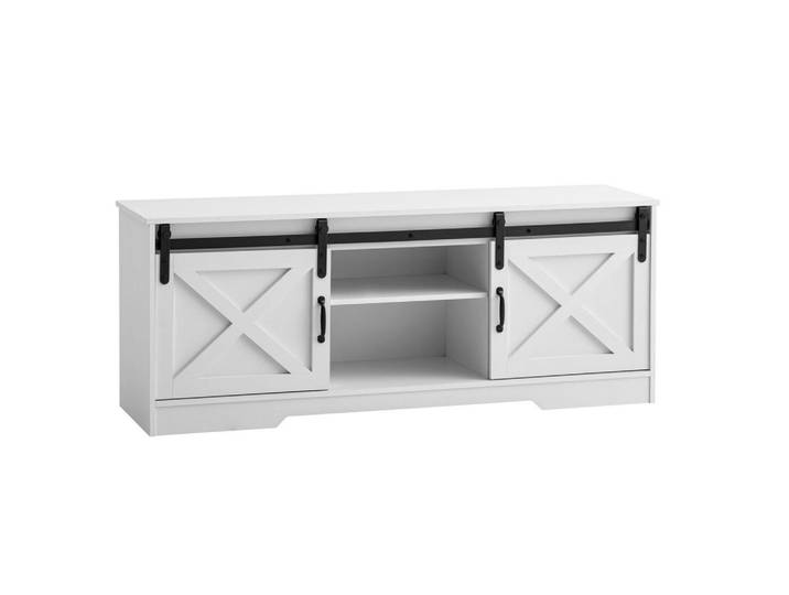 Livetastic Lowboard, Weiß, 3 Fächer, 150x59.5x39.5 cm, stehend, Wohnzimmer, Wohnwände, Lowboards, Lowboards stehend