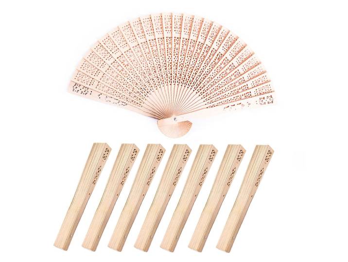 50 pièces décoration en bois pliant éventail à main cadeau de mariage éventail à main cadeau de Banquet Souvenir Fans anniversaire bébé fête décor cadeau pour invité