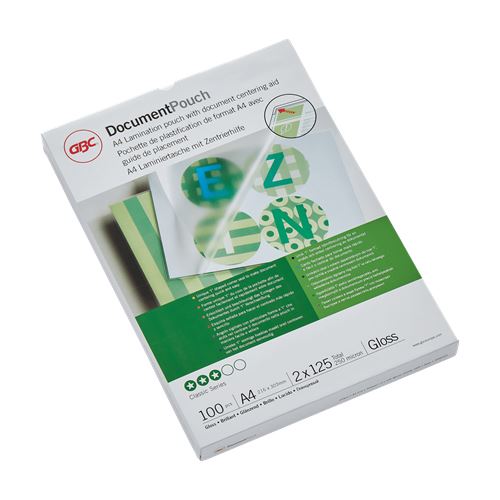 GBC 100 Laminierfolien glänzend für A4 125 micron