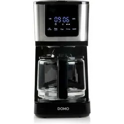 Domo CAFETIÈRE DO733K 1,25L 10 TASSES MUG 400ML COMMANDES TACTILES/ÉCRAN LED FILTRE PERMANENT, Filterkaffeemaschine, Schwarz