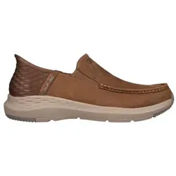 Skechers für Herren. 204866 Slip-Ins Relaxed Fit: Parson - Oswin Ledersneaker braun (44), Wohnung, Keine, Lässig