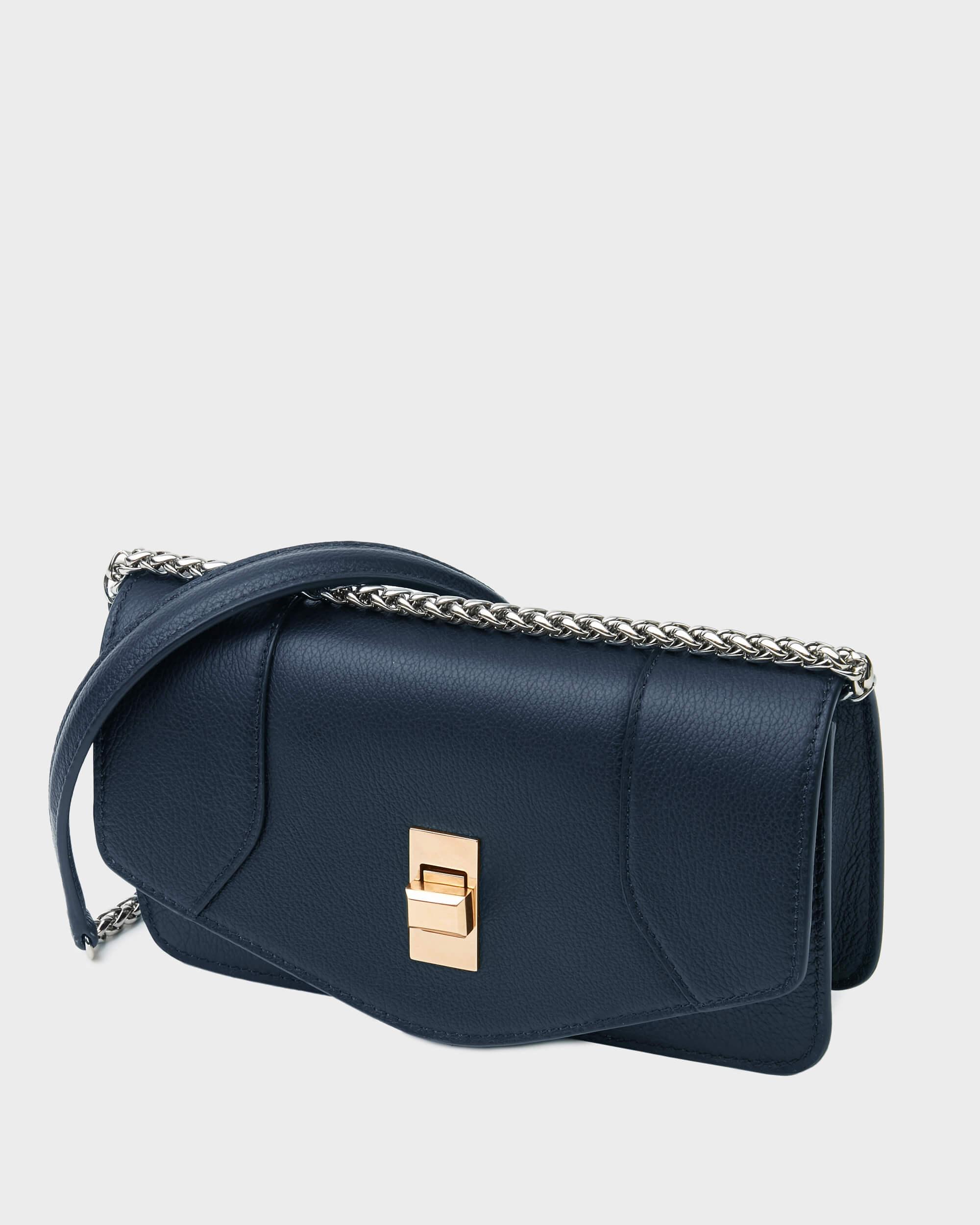 Mikro-Schultertasche Blau