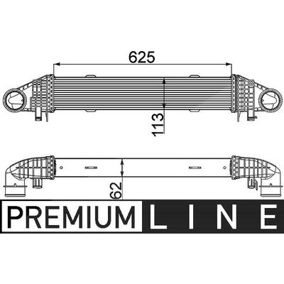 Mahle Ladeluftkühler [Hersteller-Nr. CI359000P] für Mercedes-Benz