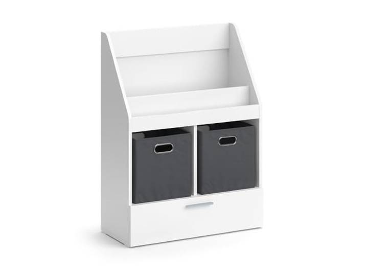 Vicco Bücherregal Luigi , Weiß 72 x 96.2 cm Mit Faltboxen, zur Aufbewahrung von Büchern und Spielzeug einsetzbar