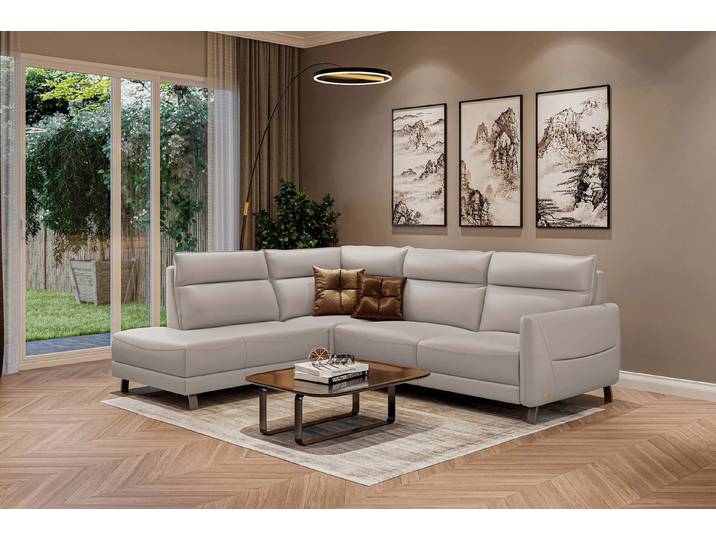 moebeloutlet.de Ecksofa Moebeloutlet.de Italian Luxus Ecksofa Leder - Entspannungsfunktion, Elektrische Relaxfunktion