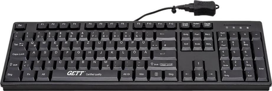GETT GCQ Cleantype Easy Basic toetsenbord, zwart, 105 toetsen, USB, CH-lay-out