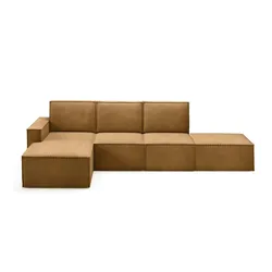Ecksofa mit Pouf Orto ¦ gelb ¦ Maße (cm): B: 329 H: 93