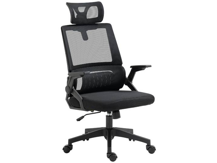 Vinsetto Bürostuhl Ergonomisch Schreibtischstuhl mit Verstellbar Kopfstütze