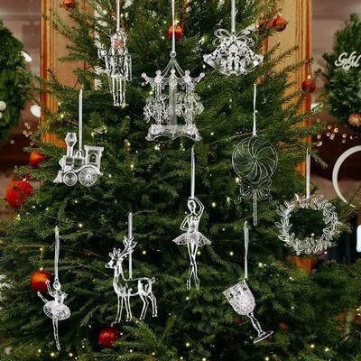 Inspired Living Elegant Clear Angel Acrylic Christmas Ornaments For Tree & Holiday Decor 1