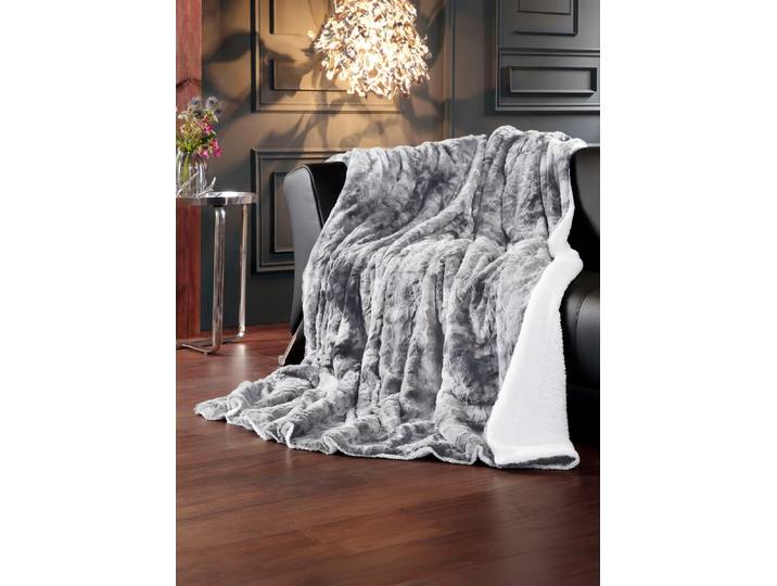 Kuschelweiche und wärmende Wohndecke, Grau, Größe 235 (Wohndecke, 220x240 cm)
