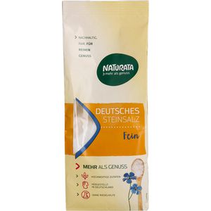 Naturata Salz Deutsches Steinsalz, im Beutel, unraffiniert, feines Steinsalz aus Deutschland, ohne Rieselhilfe, 500 g