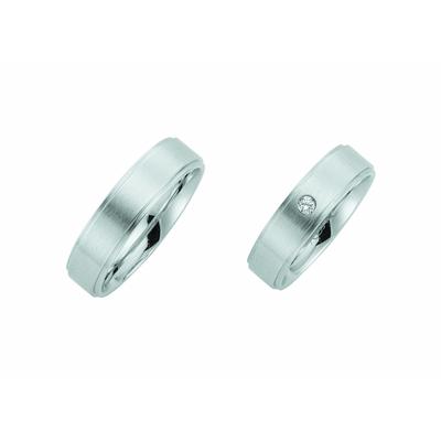 Partnerring ADELIA´S "Damen Edelstahl Freundschaftsring" Gr. 54, silber, Fingerringe, Damen, 54, Edelstahl, Edelstahlschmuck für Damen