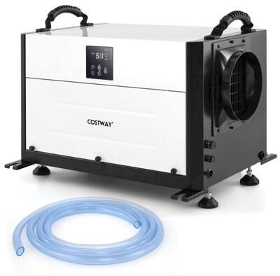 Costway 155 Pint Crawl Space Dehumidifier with 3 Modes and 24H Time-White