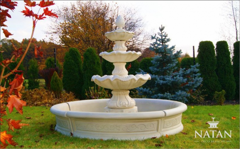 Zierbrunnen Springbrunnen Skulptur Brunnen Deko Garten Fontaine Teich 195cm