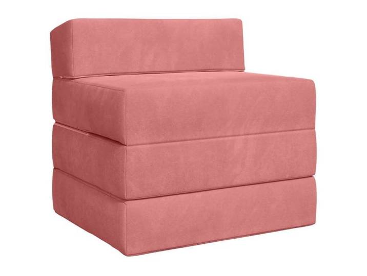 CHIC Canapé-Lit Pliable 1 place Rose 70x60x63 cm assise rembourrée pour Salon et Chambre qca59y
