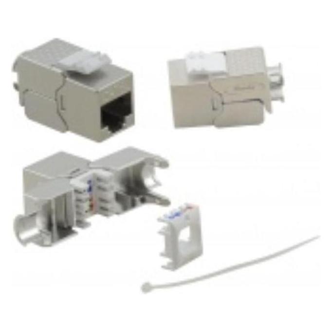 Helos Keystone-Modul Cat 6a 180°, Premium, GHMT zertifiziert, 4PPoE (Keystone Modul) (372861)