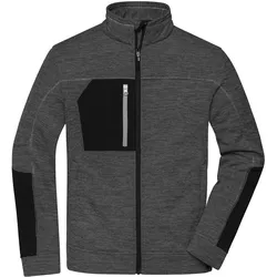 Fleecejacke "JN1818" - M - black-melange