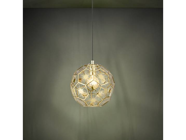 Suspension A Ø 30cm Laiton/Noir acier thermolaqué E27