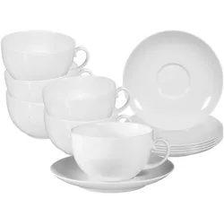 Seltmann, Tasse, Rondo/Liane Milchkaffeetassen mit Untertassen (350 ml, 6x)