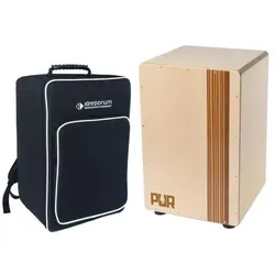 PUR PC 2259 Cajon Compact QS Zebrano mit Tasche (Cajon), Perkussion, Mehrfarbig, Braun