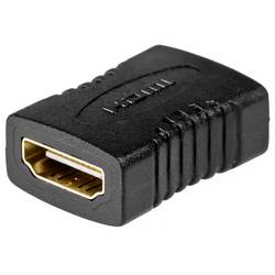 Akyga AK-AD-05 HDMI Adapter [1x HDMI-Buchse - 1x HDMI-Buchse] Schwarz vergoldete Steckkontakte 30 mm