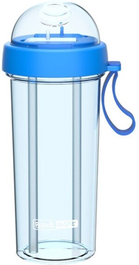 KitchenCuration DualTastes Dual Drink Water Bottle Blue