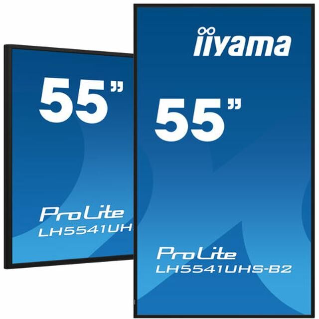 IIYAMA ProLite LH5541UHS-B2 Écran 4K avec fonctionnement 24h/24, idéal pour l'affichage dynamique dans vos espaces professionnels.
