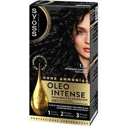 2x Syoss, Haarfarbe, Oleo Intense Öl-Coloration 1 10 Intensives Schwarz (1-10 Intensives Schwarz)