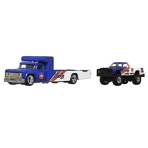 Hot Wheels Car Culture Team Transport HKF38 set met auto's blauw rood wit