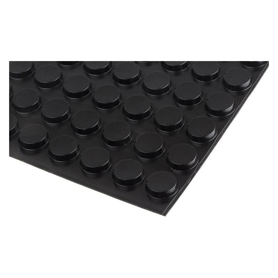 RS PRO Black stick on, 5.1mm H x 19.8mm Dia (1735973)