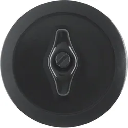 Hager Zentralstück mit Knebel, Aufputz, Serie 1930, IP20, schwarz glänzend