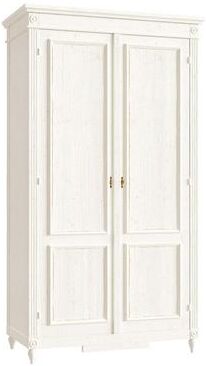 Casa Florentina Louis XVI Armoire - Distressed Off White Over Gray - Ballard Designs